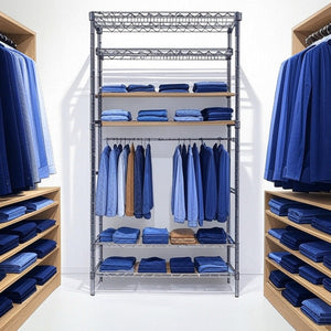 Revolutionize Your Closet Space with a Stimulate Living Closet Wire Shelving Rack
