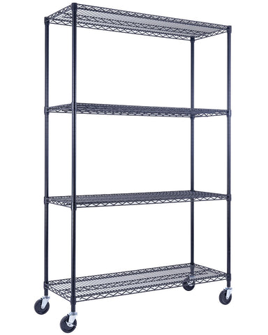 60 x 18 x 72 shelving | black wire rack | heavy duty wire shelving on wheels | 24 wire rack | Shelves shelf | Shelving shelf
