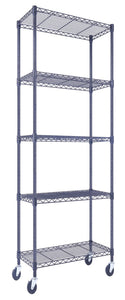 Chrome Shelving On Wheels | 5-Tier | 60 x 24 x 72 Shelving| NSF | Seville Classics | Saferacks | Shelving Shelves | Utility shelving | Wire Racks with Wheels | Wire Shelving | Utility Shelving 