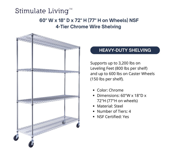 48 x 24 x 72 shelving | black wire rack | heavy duty wire shelving on wheels | 24 wire rack | Shelves shelf | Shelving shelf | 60x18x72 4-tier