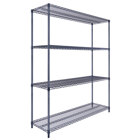 industrial black wire shelving 60x18x72 for heavy storage